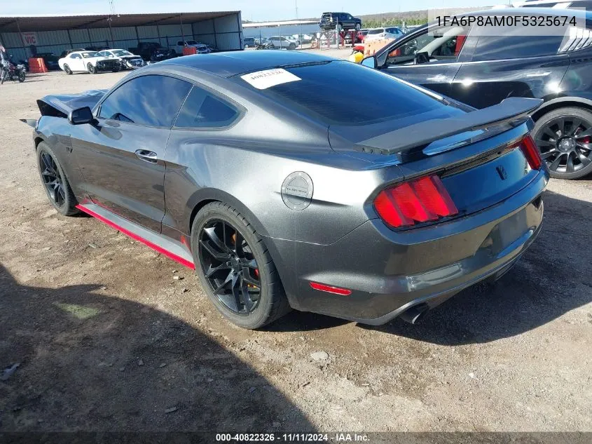 2015 Ford Mustang V6 VIN: 1FA6P8AM0F5325674 Lot: 40822326