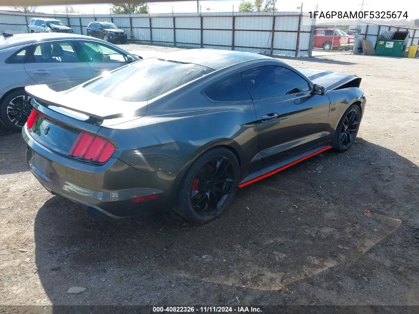 2015 Ford Mustang V6 VIN: 1FA6P8AM0F5325674 Lot: 40822326