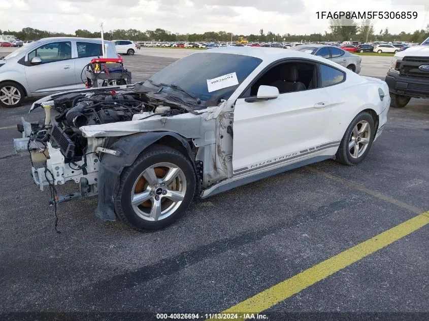 2015 Ford Mustang V6 VIN: 1FA6P8AM5F5306859 Lot: 40826694