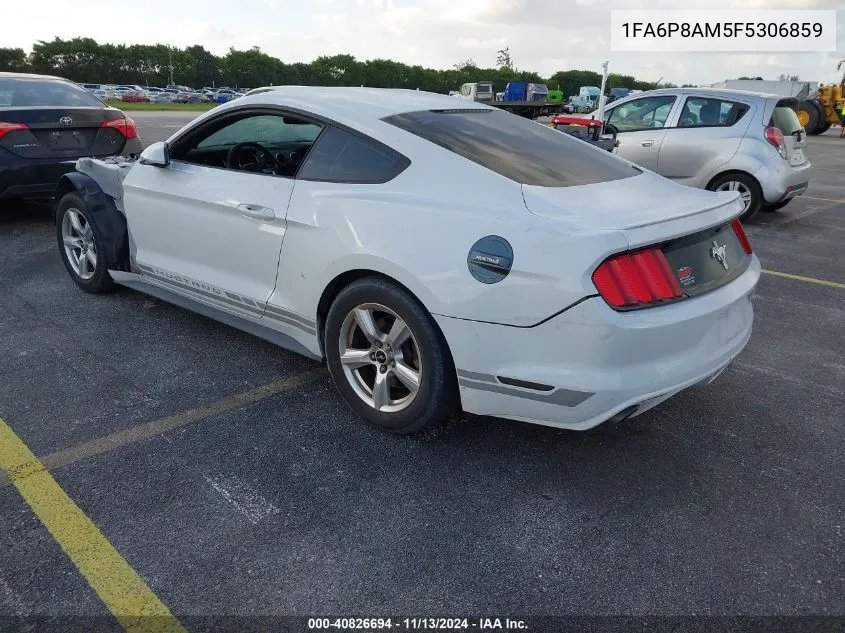 2015 Ford Mustang V6 VIN: 1FA6P8AM5F5306859 Lot: 40826694