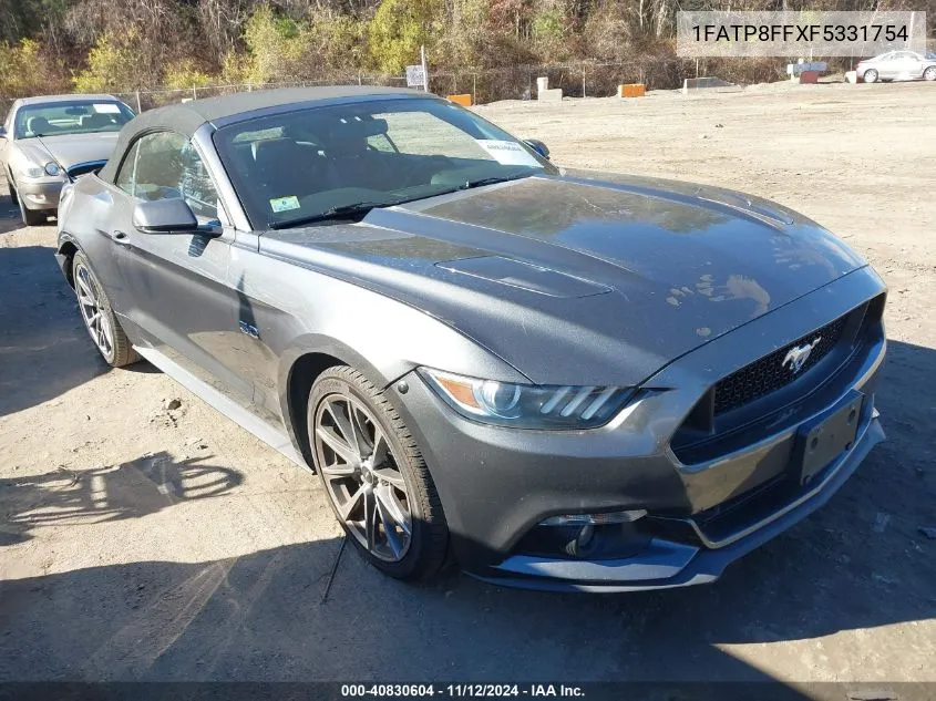 2015 Ford Mustang Gt Premium VIN: 1FATP8FFXF5331754 Lot: 40830604