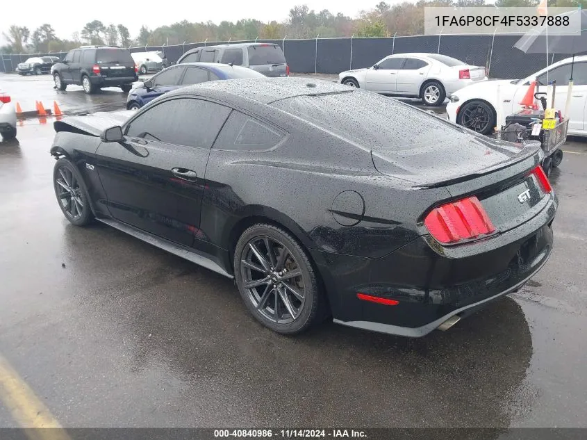 1FA6P8CF4F5337888 2015 Ford Mustang Gt Premium