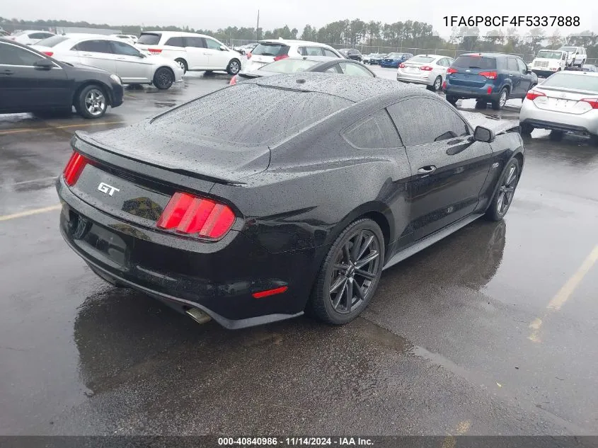 1FA6P8CF4F5337888 2015 Ford Mustang Gt Premium