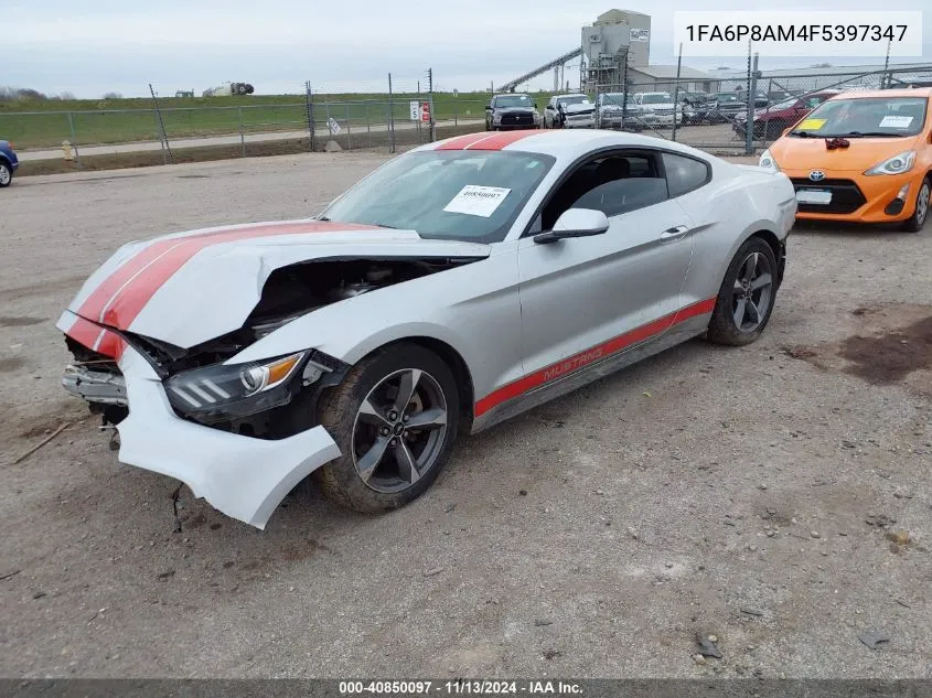 2015 Ford Mustang V6 VIN: 1FA6P8AM4F5397347 Lot: 40850097