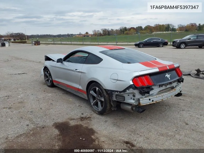 2015 Ford Mustang V6 VIN: 1FA6P8AM4F5397347 Lot: 40850097