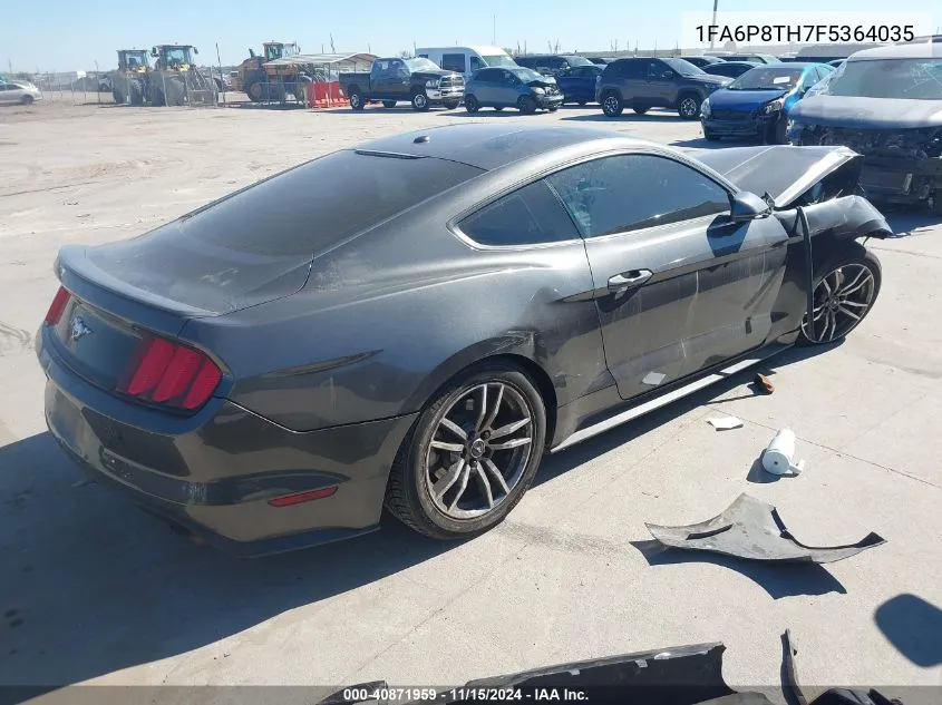 2015 Ford Mustang Ecoboost VIN: 1FA6P8TH7F5364035 Lot: 40871959