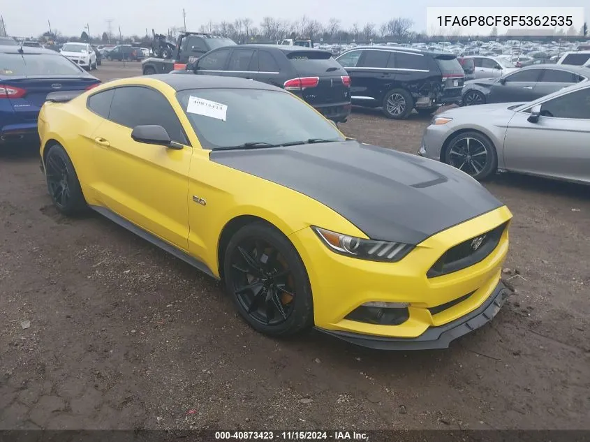 2015 Ford Mustang Gt Premium VIN: 1FA6P8CF8F5362535 Lot: 40873423