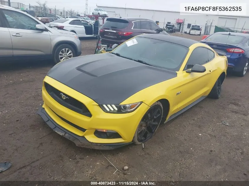 2015 Ford Mustang Gt Premium VIN: 1FA6P8CF8F5362535 Lot: 40873423