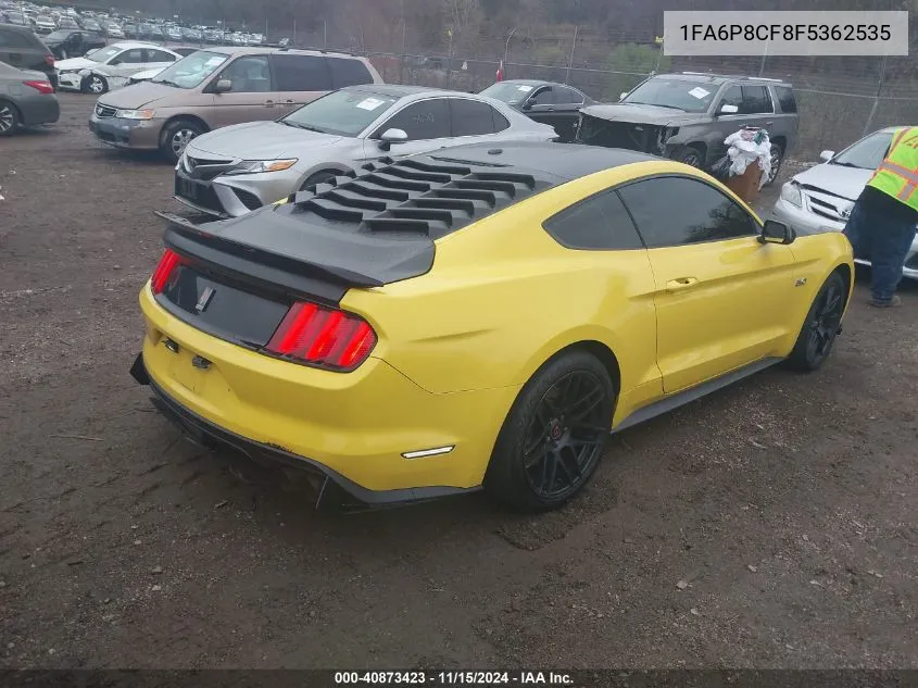 2015 Ford Mustang Gt Premium VIN: 1FA6P8CF8F5362535 Lot: 40873423