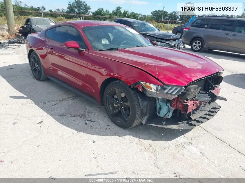 2015 Ford Mustang Ecoboost VIN: 1FA6P8TH0F5303397 Lot: 40875805