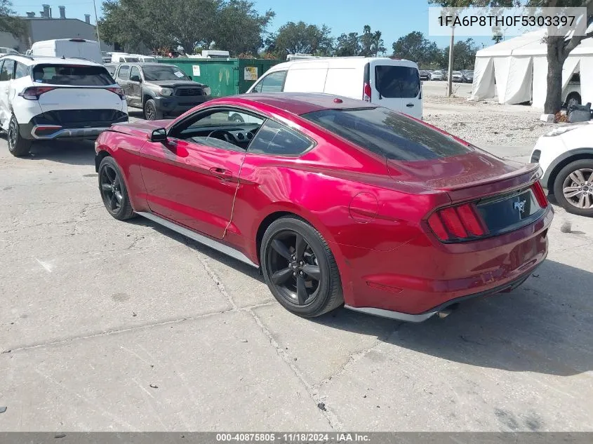 2015 Ford Mustang Ecoboost VIN: 1FA6P8TH0F5303397 Lot: 40875805