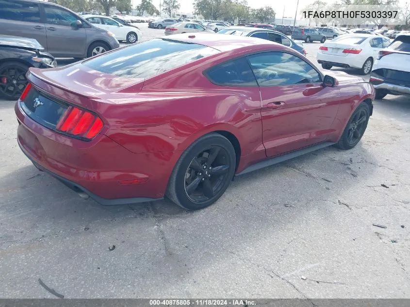 2015 Ford Mustang Ecoboost VIN: 1FA6P8TH0F5303397 Lot: 40875805