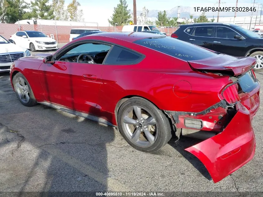 2015 Ford Mustang V6 VIN: 1FA6P8AM9F5302846 Lot: 40895510