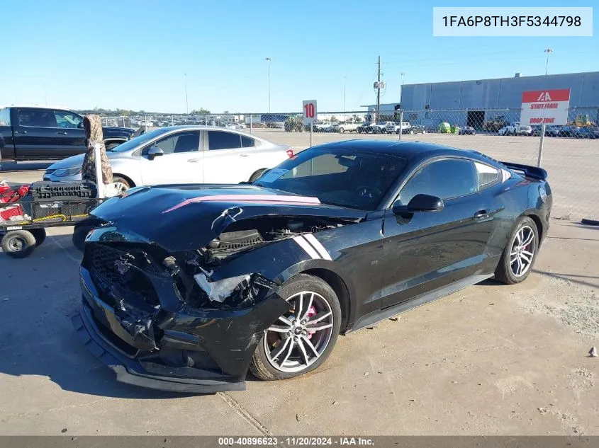 2015 Ford Mustang Ecoboost VIN: 1FA6P8TH3F5344798 Lot: 40896623