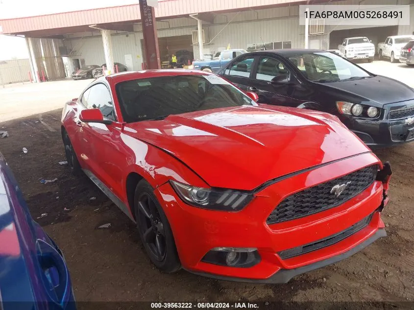 2016 Ford Mustang V6 VIN: 1FA6P8AM0G5268491 Lot: 39563222