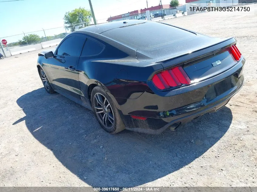 1FA6P8TH3G5214750 2016 Ford Mustang Ecoboost