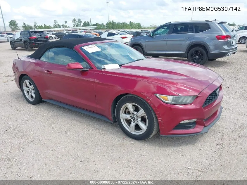 2016 Ford Mustang V6 VIN: 1FATP8EM0G5307142 Lot: 39906858