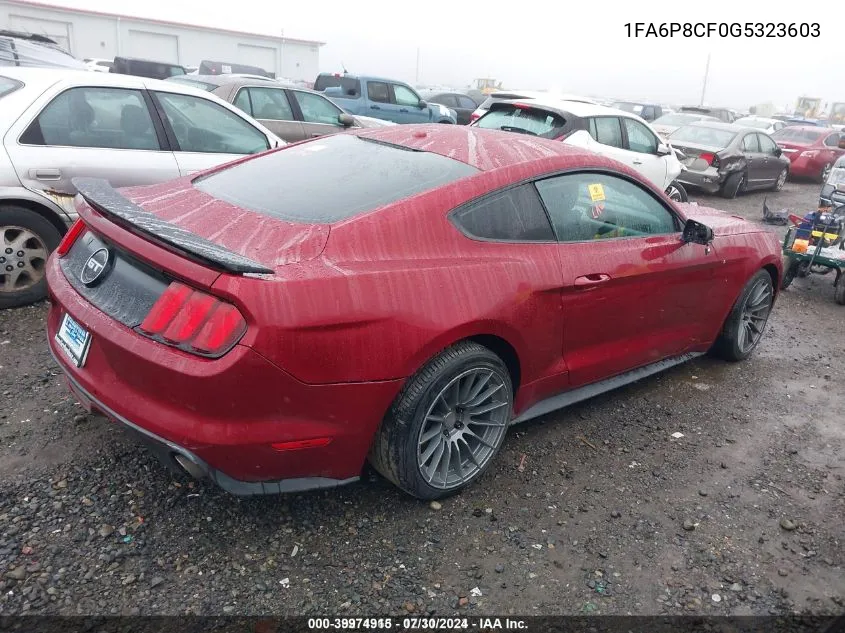 2016 Ford Mustang Gt Premium VIN: 1FA6P8CF0G5323603 Lot: 39974915