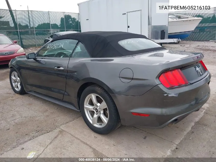 1FATP8EM6G5216103 2016 Ford Mustang V6