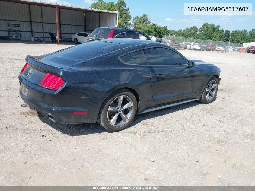 2016 Ford Mustang V6 VIN: 1FA6P8AM9G5317607 Lot: 40047413