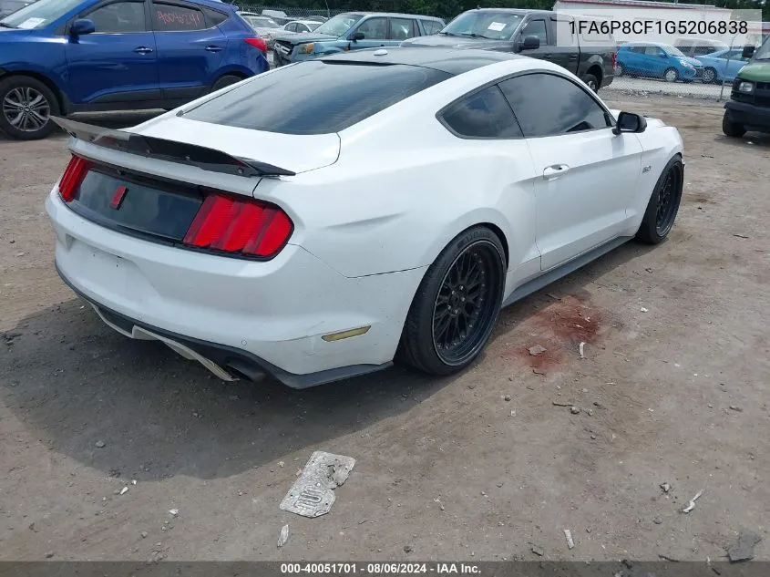 1FA6P8CF1G5206838 2016 Ford Mustang Gt Premium