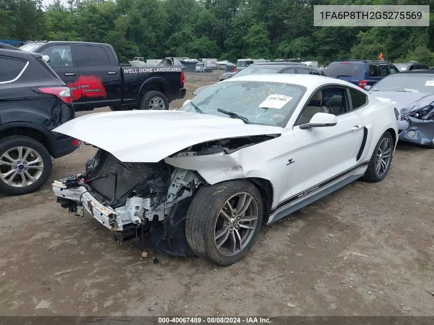 1FA6P8TH2G5275569 2016 Ford Mustang Ecoboost