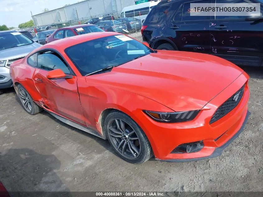 2016 Ford Mustang VIN: 1FA6P8TH0G5307354 Lot: 40088361