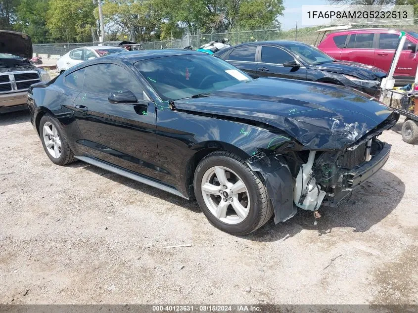 2016 Ford Mustang V6 VIN: 1FA6P8AM2G5232513 Lot: 40123631