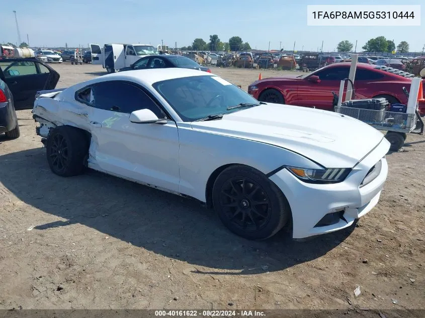 2016 Ford Mustang V6 VIN: 1FA6P8AM5G5310444 Lot: 40161622