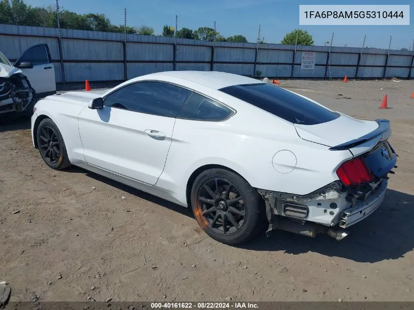 2016 Ford Mustang V6 VIN: 1FA6P8AM5G5310444 Lot: 40161622