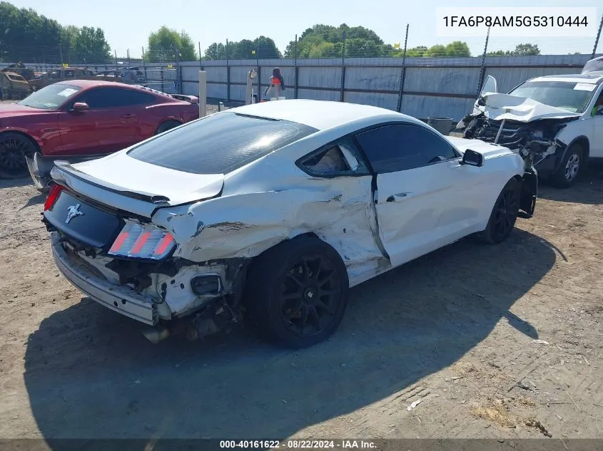 2016 Ford Mustang V6 VIN: 1FA6P8AM5G5310444 Lot: 40161622