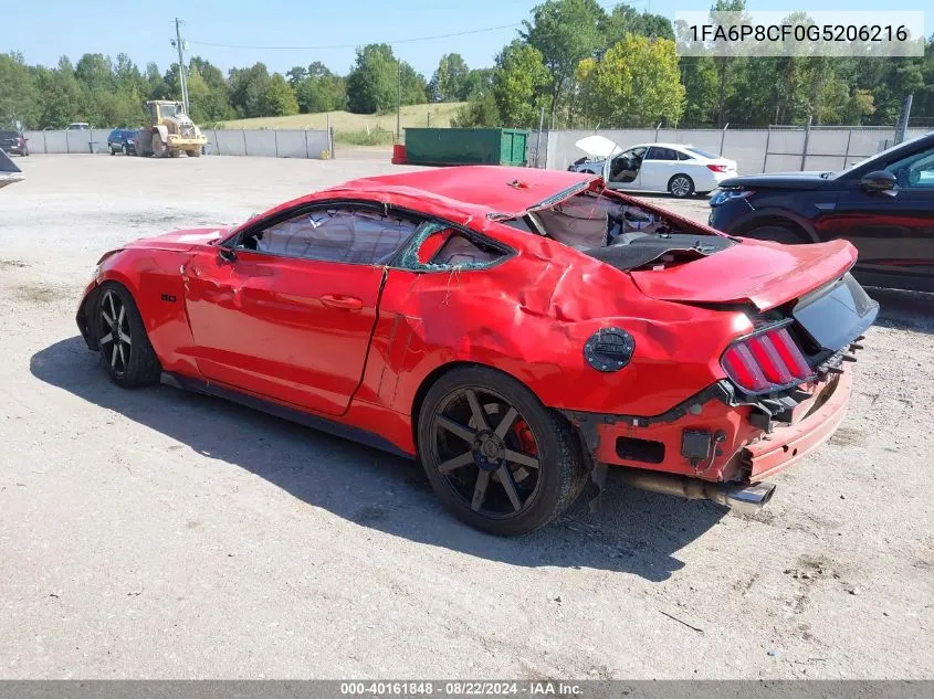 1FA6P8CF0G5206216 2016 Ford Mustang Gt Premium