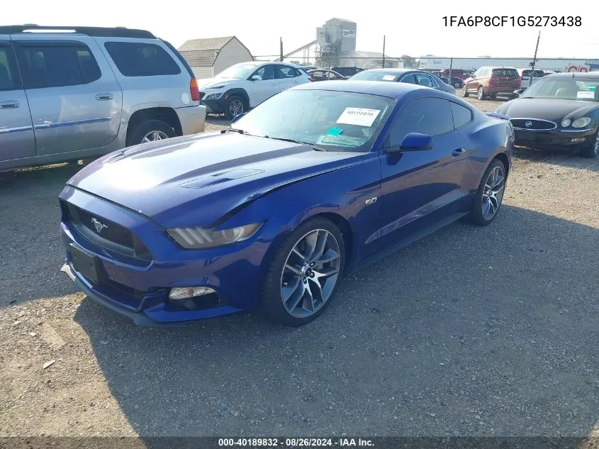 1FA6P8CF1G5273438 2016 Ford Mustang Gt Premium