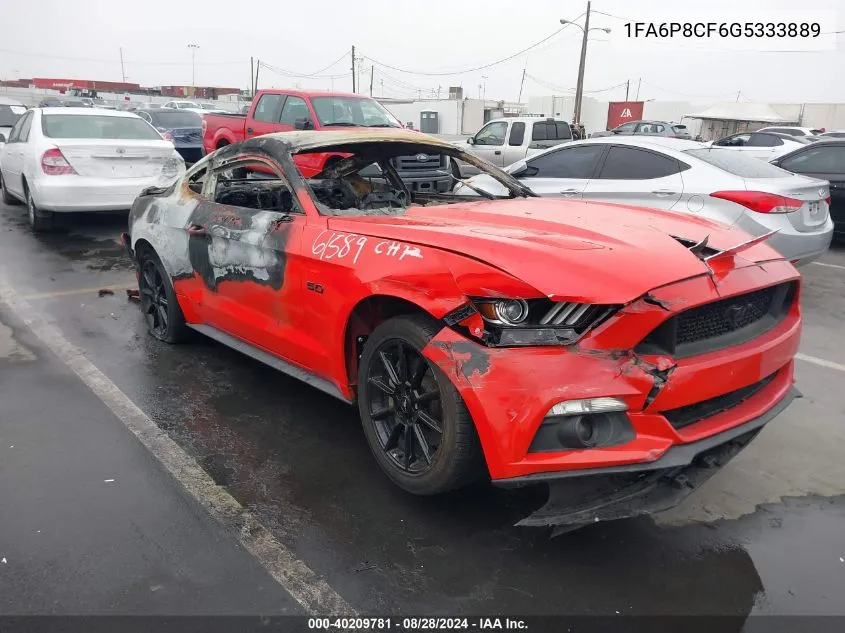 2016 Ford Mustang Gt VIN: 1FA6P8CF6G5333889 Lot: 40209781