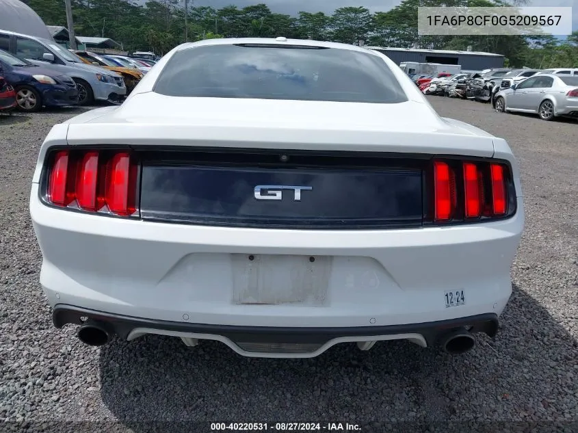 1FA6P8CF0G5209567 2016 Ford Mustang Gt Premium