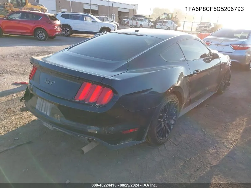 1FA6P8CF5G5206793 2016 Ford Mustang Gt Premium