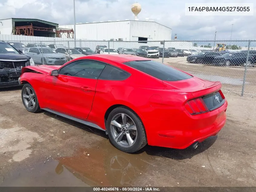 2016 Ford Mustang V6 VIN: 1FA6P8AM4G5275055 Lot: 40245676