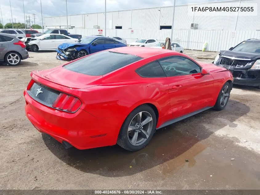 2016 Ford Mustang V6 VIN: 1FA6P8AM4G5275055 Lot: 40245676