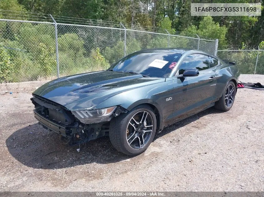 1FA6P8CFXG5311698 2016 Ford Mustang Gt Premium