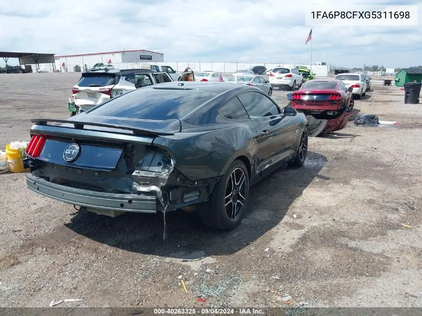 2016 Ford Mustang Gt Premium VIN: 1FA6P8CFXG5311698 Lot: 40263325