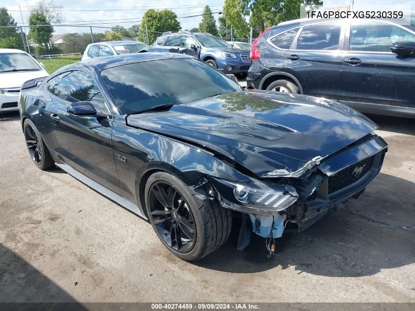 2016 Ford Mustang Gt Premium VIN: 1FA6P8CFXG5230359 Lot: 40274459