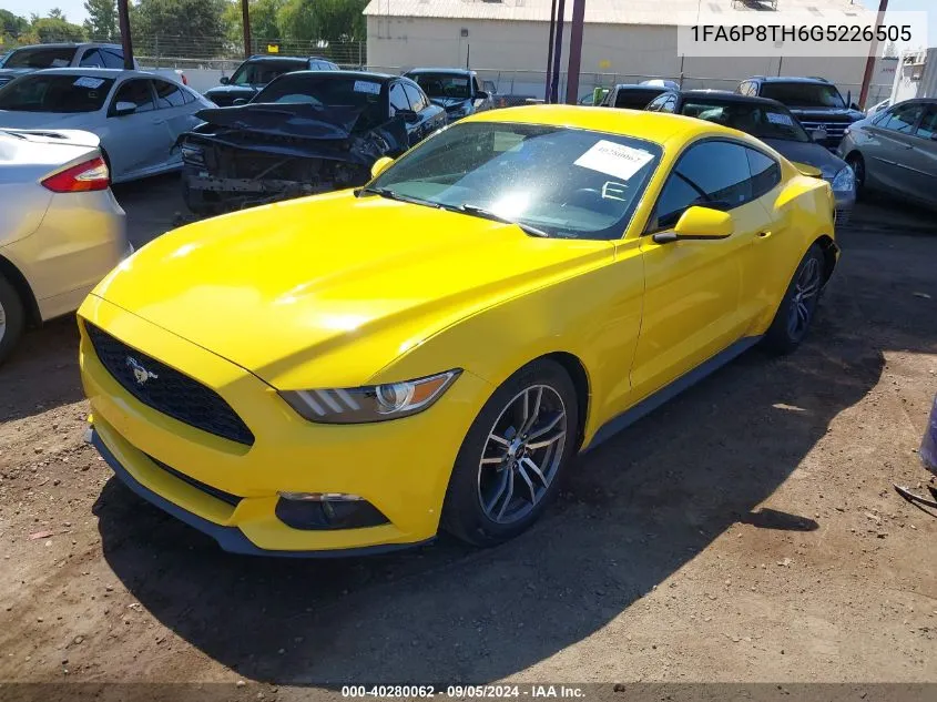 2016 Ford Mustang VIN: 1FA6P8TH6G5226505 Lot: 40280062