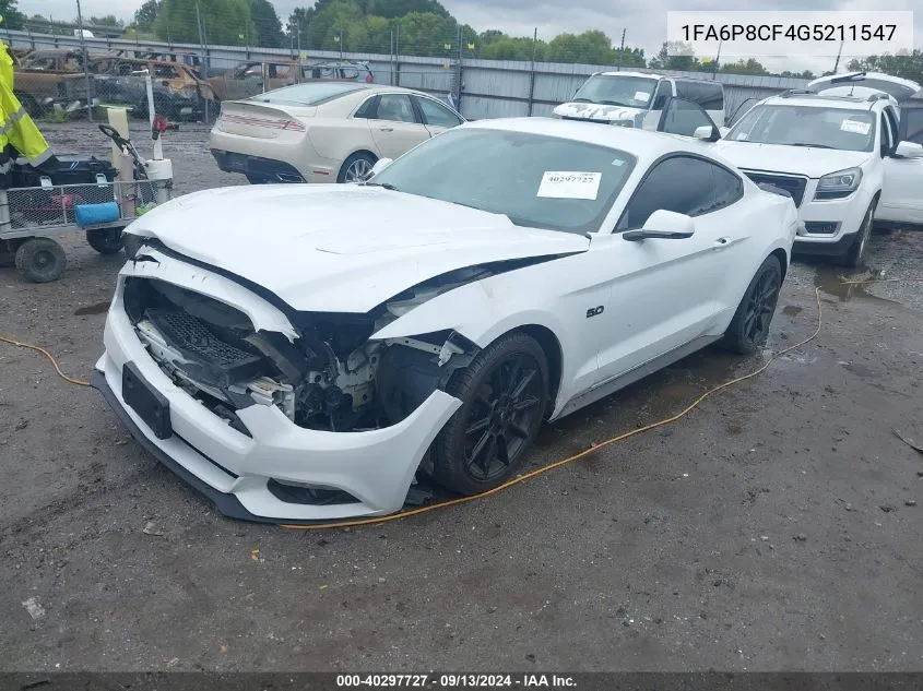 2016 Ford Mustang Gt VIN: 1FA6P8CF4G5211547 Lot: 40297727