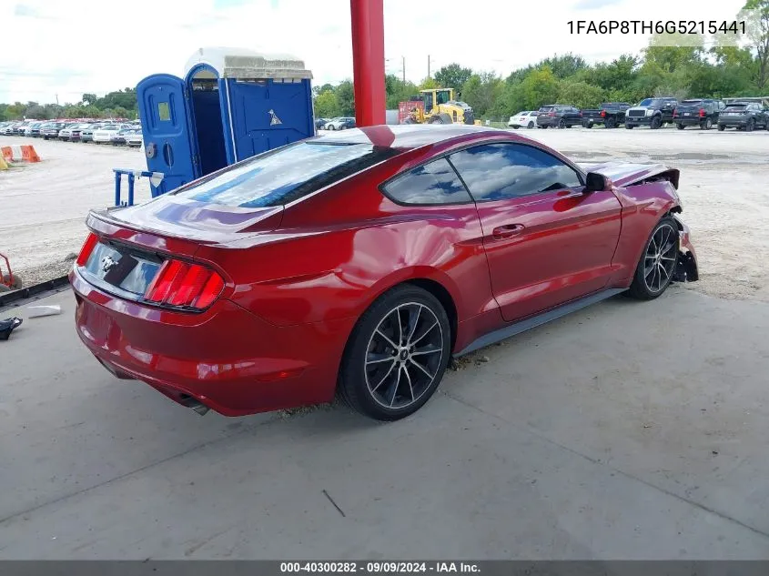 2016 Ford Mustang Ecoboost VIN: 1FA6P8TH6G5215441 Lot: 40300282