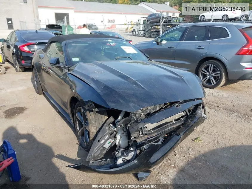 2016 Ford Mustang VIN: 1FATP8EM2G5238440 Lot: 40321679