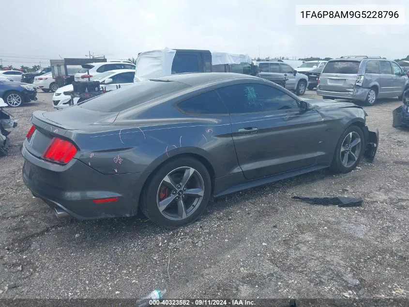 2016 Ford Mustang VIN: 1FA6P8AM9G5228796 Lot: 40323582