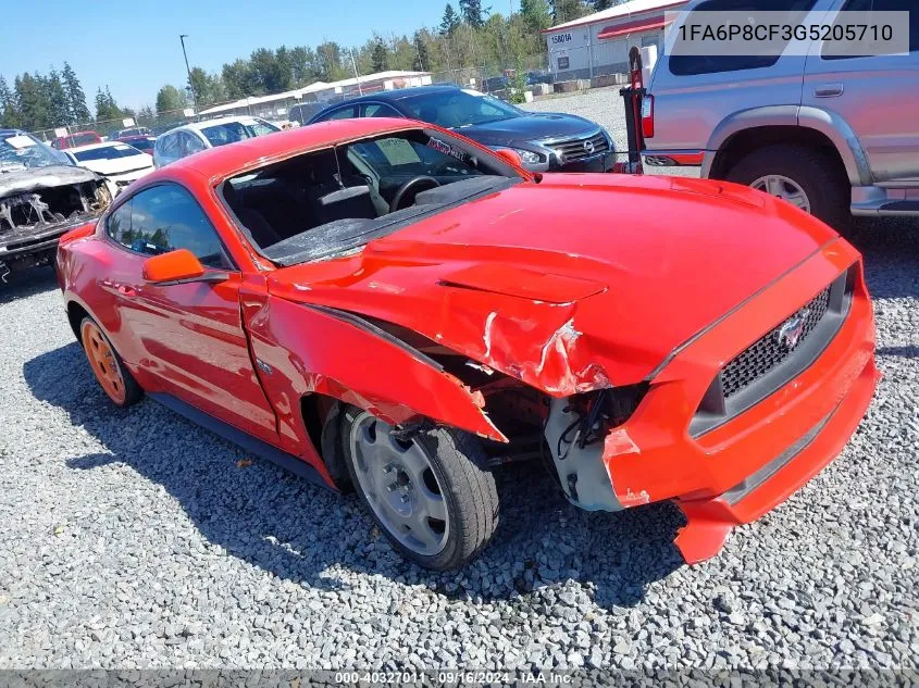 2016 Ford Mustang Gt VIN: 1FA6P8CF3G5205710 Lot: 40327011