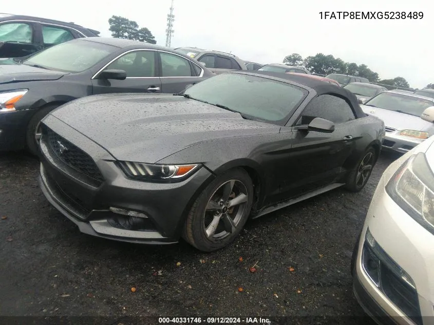 2016 Ford Mustang V6 VIN: 1FATP8EMXG5238489 Lot: 40331746