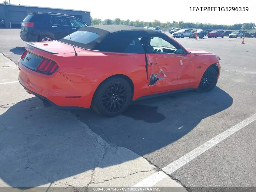 1FATP8FF1G5296359 2016 Ford Mustang Gt Premium