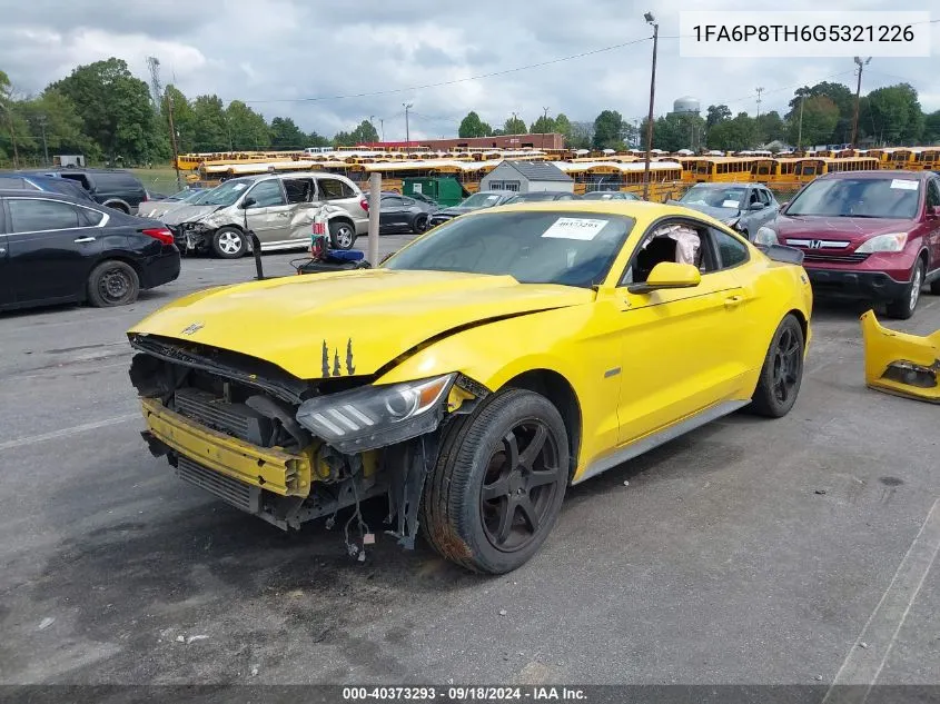 2016 Ford Mustang Ecoboost VIN: 1FA6P8TH6G5321226 Lot: 40373293